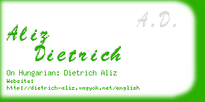 aliz dietrich business card